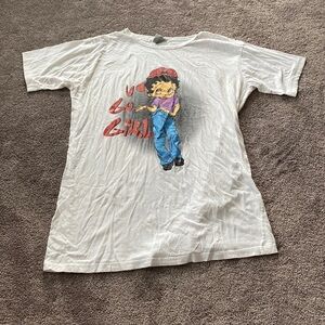 Seven Apparel Oversized Betty Boop “U Go Girl” T-Shirt Dress ONE SIZE